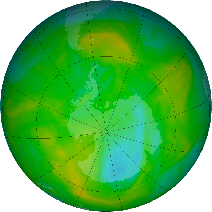 Antarctic ozone map for 27 November 2002